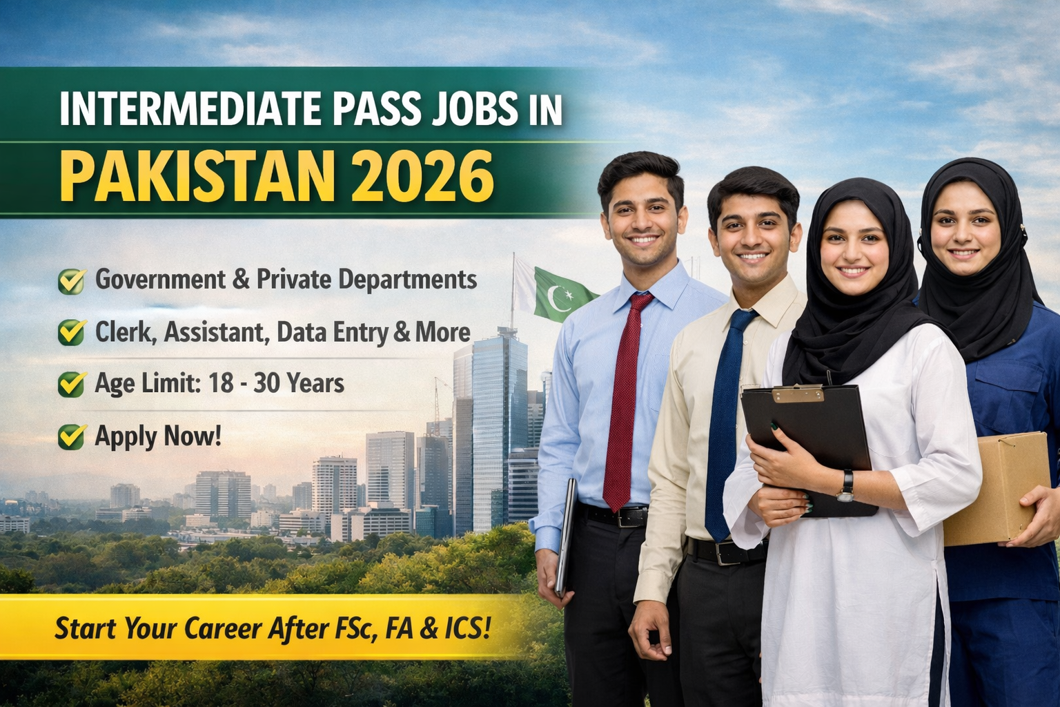 Intermediate Pass Jobs in Pakistan 2026