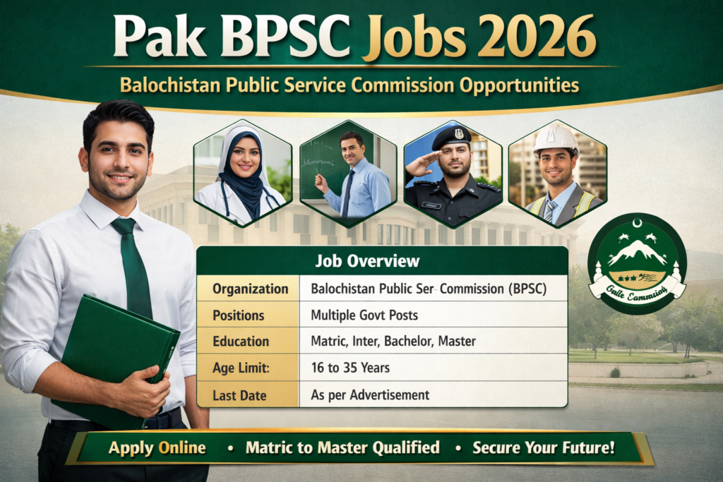 Pak BPSC Jobs 2026
