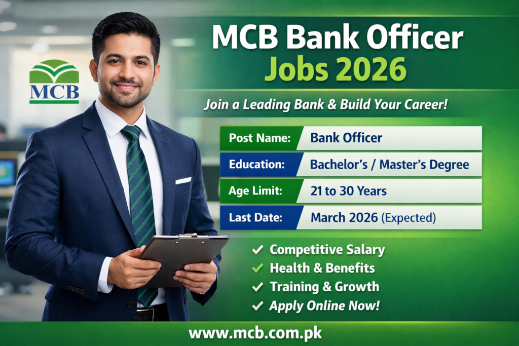 MCB Bank Officer Jobs 2026
