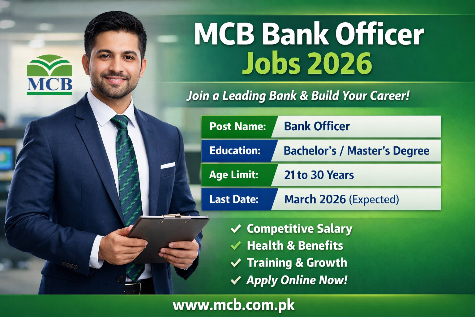 MCB Bank Officer Jobs 2026