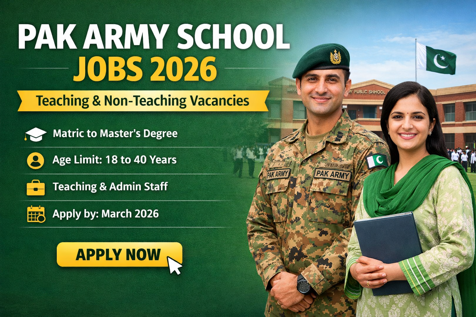 Pak Army School Jobs 2026