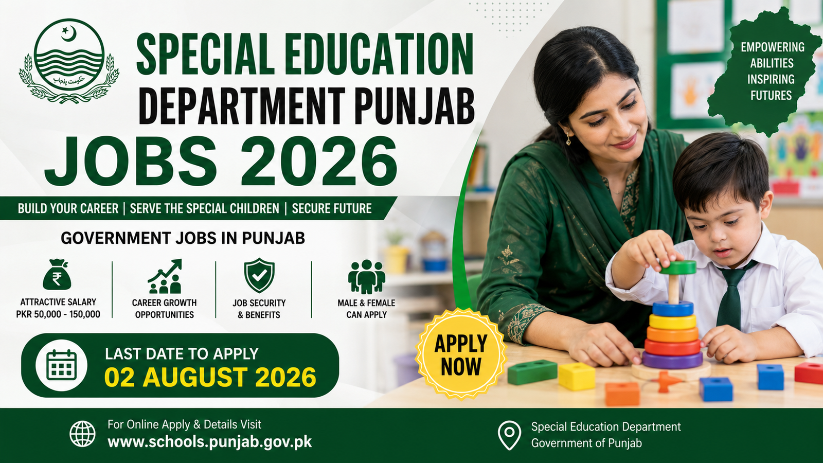 Special Education Department Punjab Jobs 2026